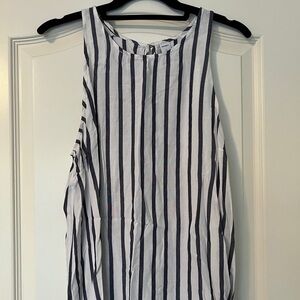 Old Navy Black and White Striped Tank Top